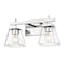 Z-Lite Lauren Vanity, 2-Light, 16 In.W x 6.5 In.L x 8.5 In.H, Chrome/Clear 819-2V-CH - alternate 2